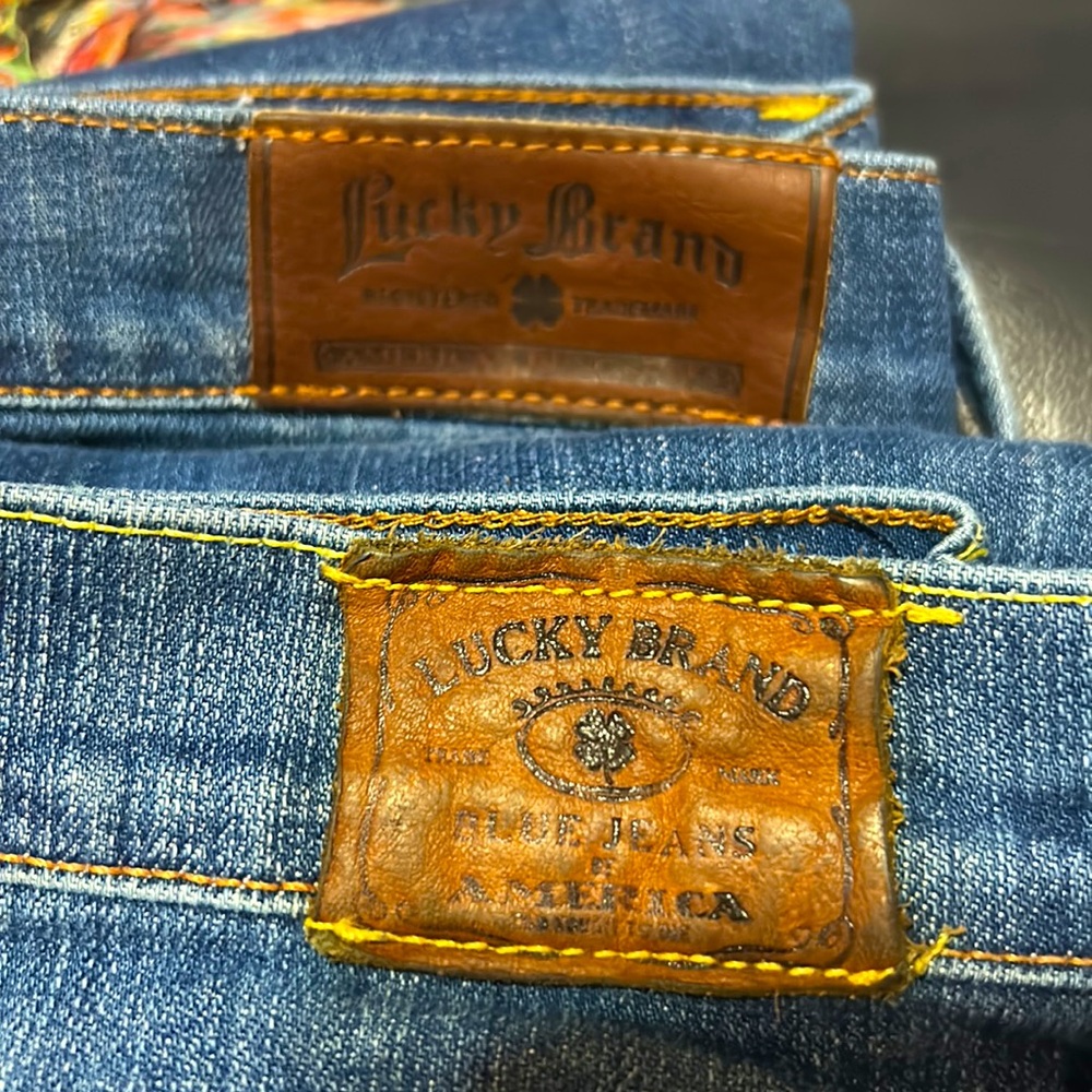 Lot of 2🍀LUCKY BRAND 💙VTG JEANS☘️1 SWEET’N STRAIGHT & 1 SWEET’N CROP🌻Sz 6/28 - Picture 8 of 14